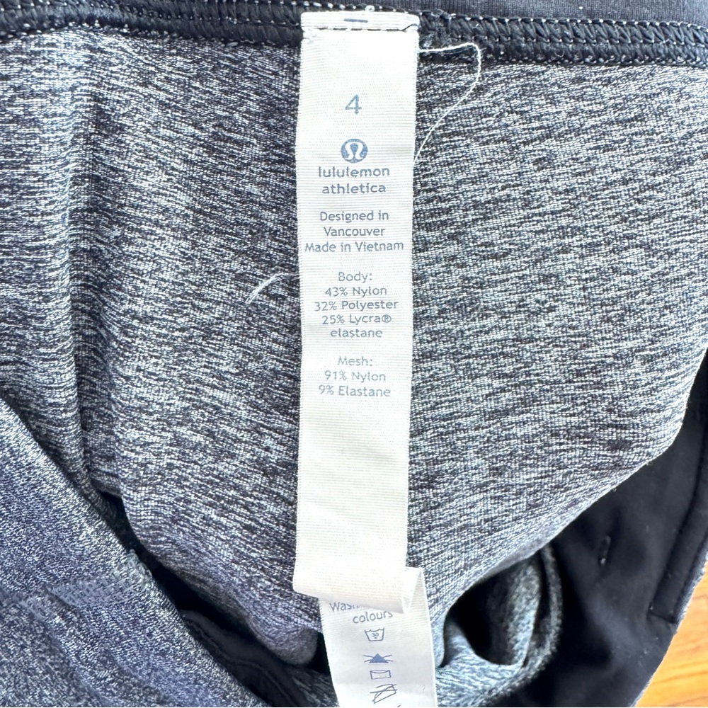Lululemon X SoulCycle Gray Leggings Performance Stretch Sz 4 - Picture 11 of 12